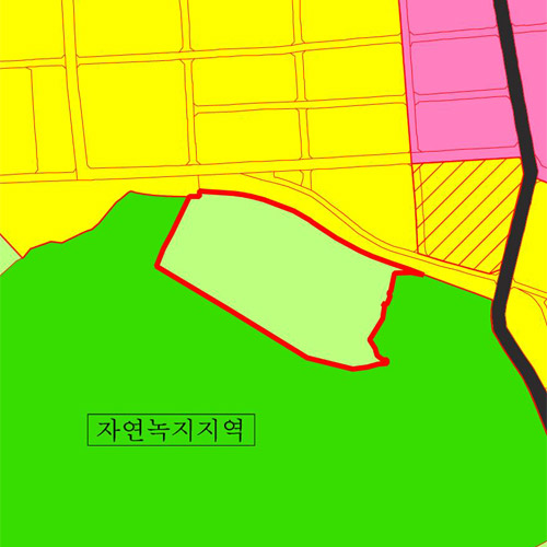 관리계획현황 : 자연녹지지역(근린공원). 공설운동장