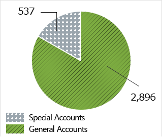 General Accounts:2,896, Special Accounts:537